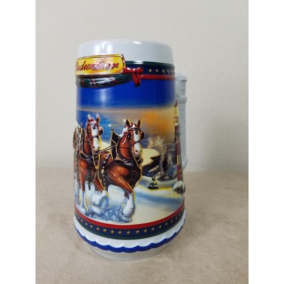 Budweiser Beer Stein Mug Guiding the Way Home 2002 Handcrafted Brazil Ceramarte - Picture 6 of 12